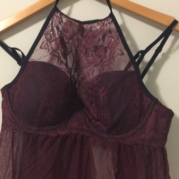 Burgundy babydoll - Picture 2 of 3